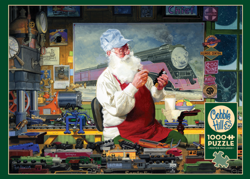 Picture of COBBLE HILL 1000PC PUZZLE - SANTAS HOBBY